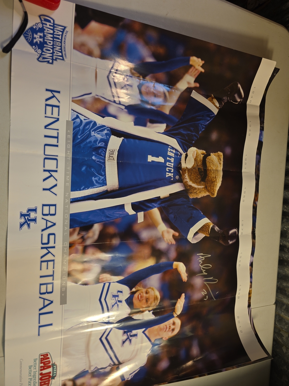 Kentucky Basketball Mascot Wall Art - Blue & White
